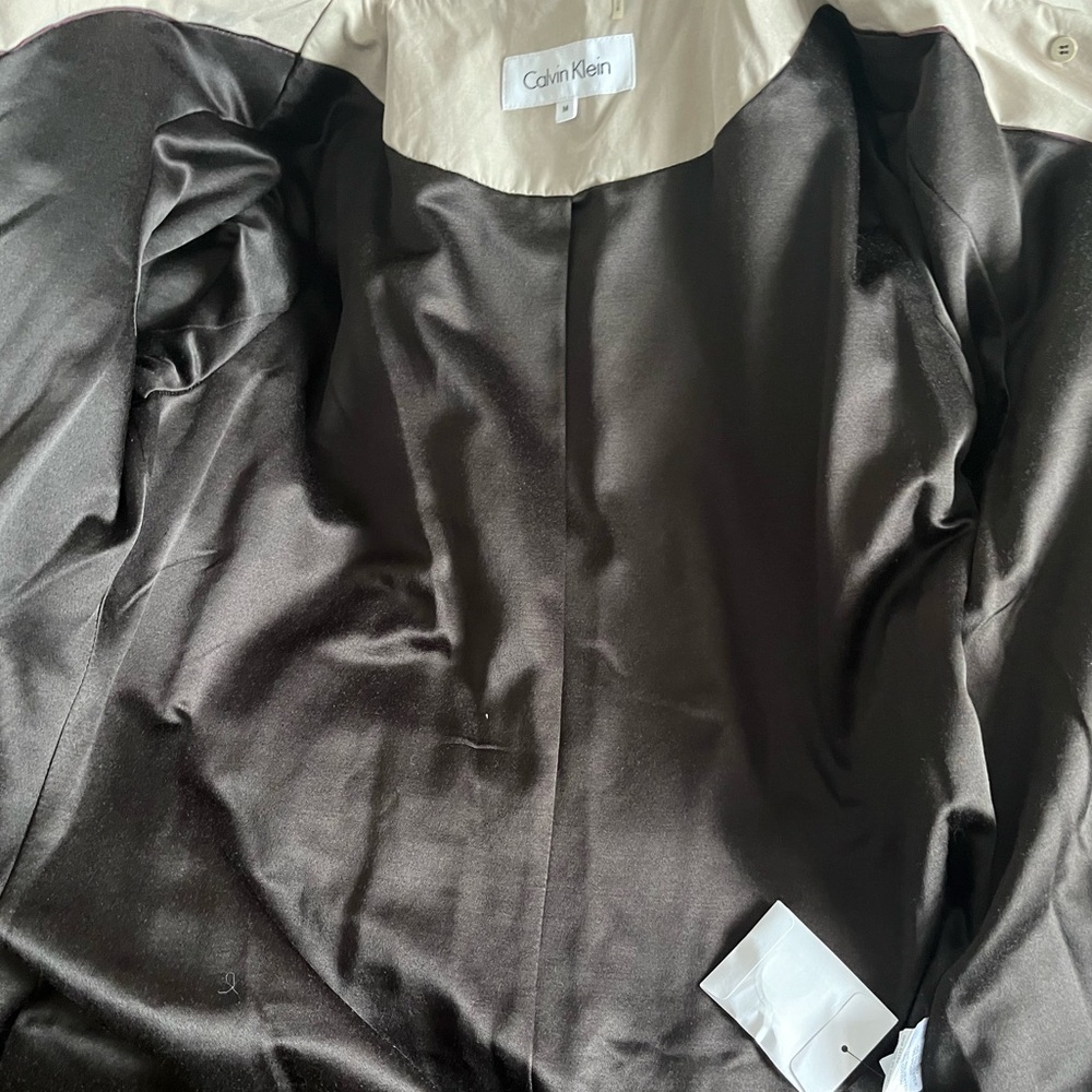 Calvin Klein Beige Double-Breasted Trench Coat - Picture 8 of 9